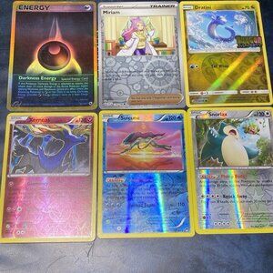 Pokémon TCG Holo & Gold Cards Lot – Suicune, Snorlax, Darkness Energy